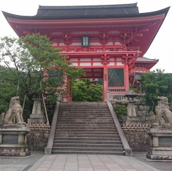 清水寺にて