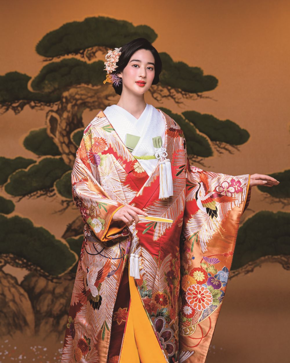 色打掛「松壽花笠文」TANAN丹庵 | 京都に住まう和婚プランナーブログ